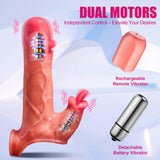 Penis Sleeve Cock Sleeve Vibrator - Realistic Male Sex Toys Penis Extender Penis Enlarger Vibrating Cock Ring 8 Modes, Remote Co