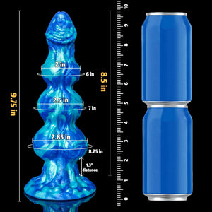 10 '' Huge Monster Knot Horse Dildo - Big Fantasy Dragon Dildo with 3 Dog Knots, Thick Anal Dildo with Big Suction Cup, Giant Kn