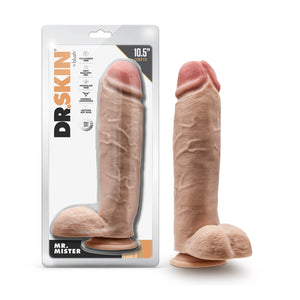 Dr. Skin Dr. Mister 10.5In Dildo W/ Balls Beige