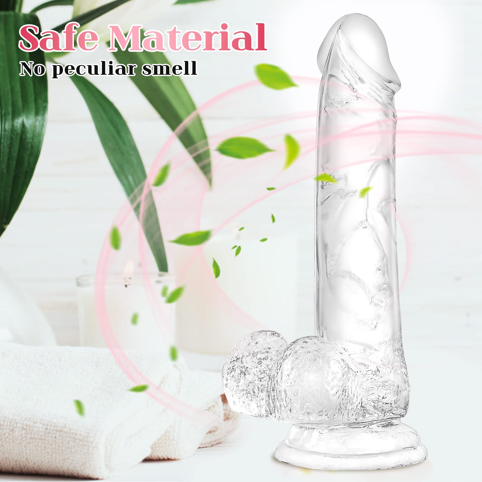7.3 Inch Soft Realistic Dildo, Human Safety Material, With Powerful Suction Cups, Suitable For Women/Men/Gay, Adult Toys For Women Or Beginer
