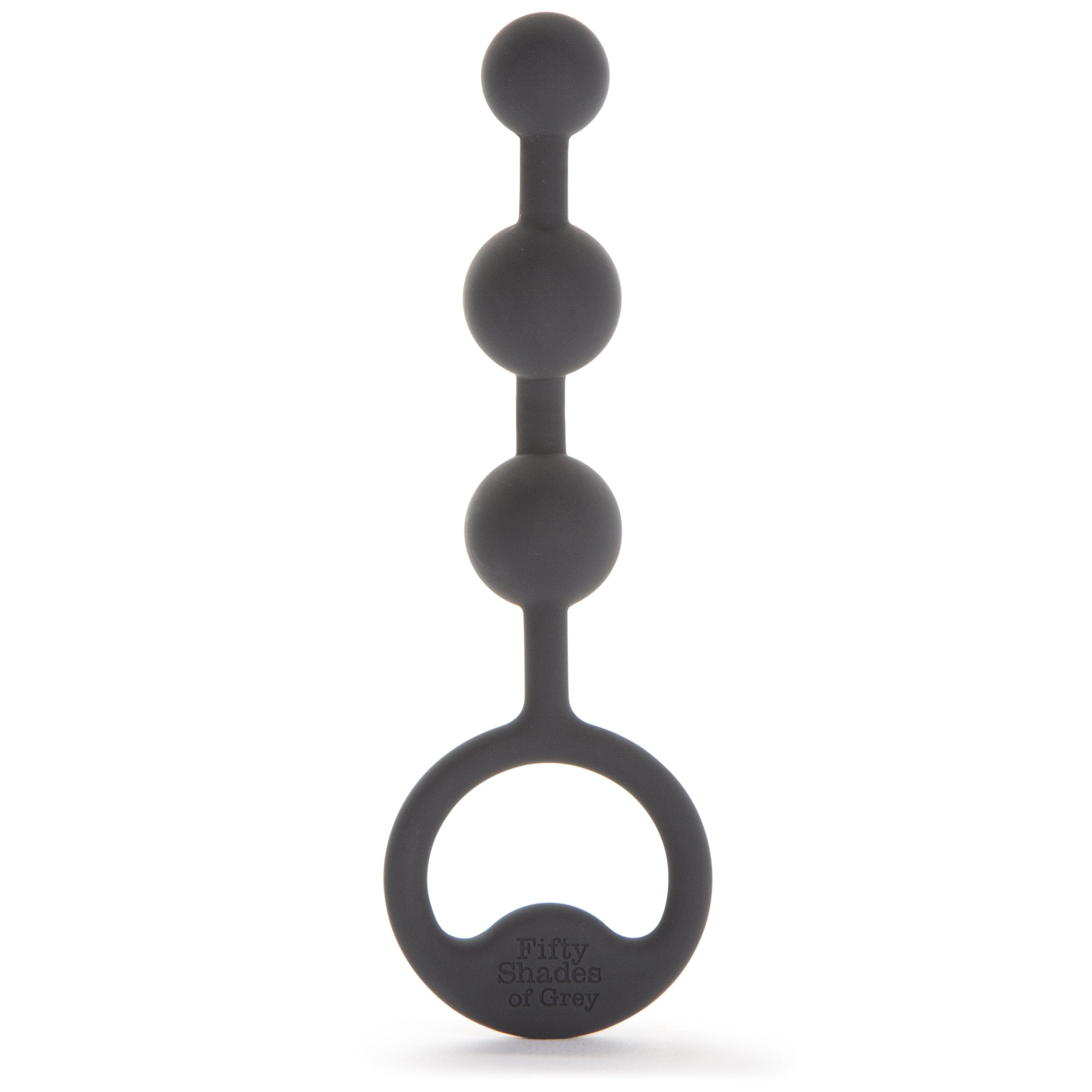 Fifty Shades Of Grey Carnal Bliss Black Silicone Anal Pleasure Beads - Petite Size - 3.5 Inch