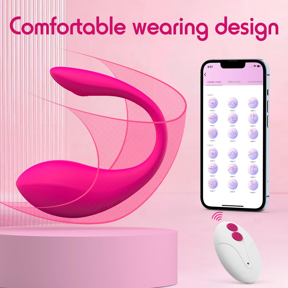 APP & Remote Control Wearable Vibrator, Women Sex Toys with 9 Vibration Modes, Female Sex Toys for Women Vibrater Soft and Quiet