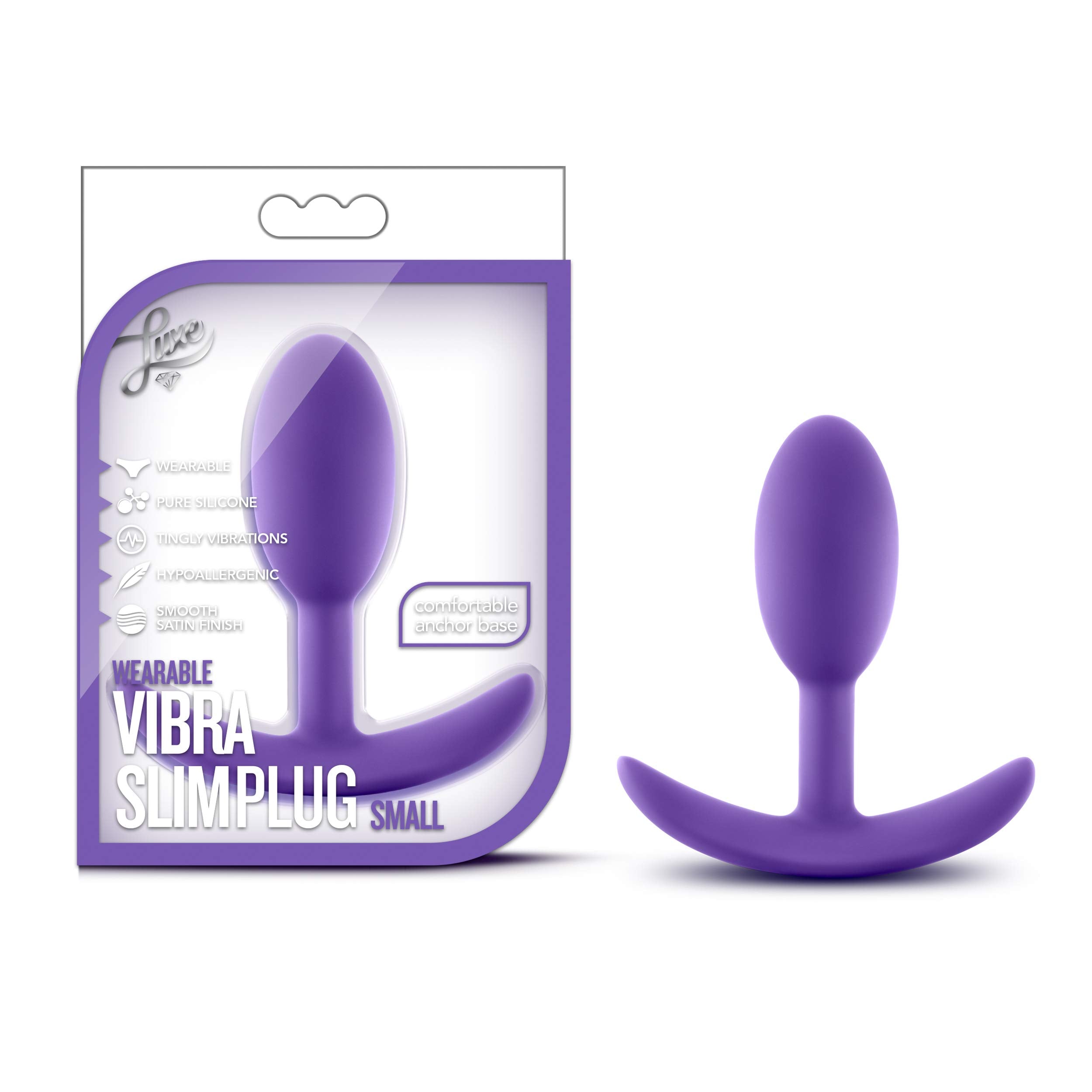 Luxe - Wearable Vibra Slim Plug - Small - Purple