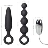 Calexotics Booty Call Vibro Kit - Wired Vibrating Bullet Anal Pleasure Beads - Vibe Egg Anal Probe Adult Sex Toy - Black