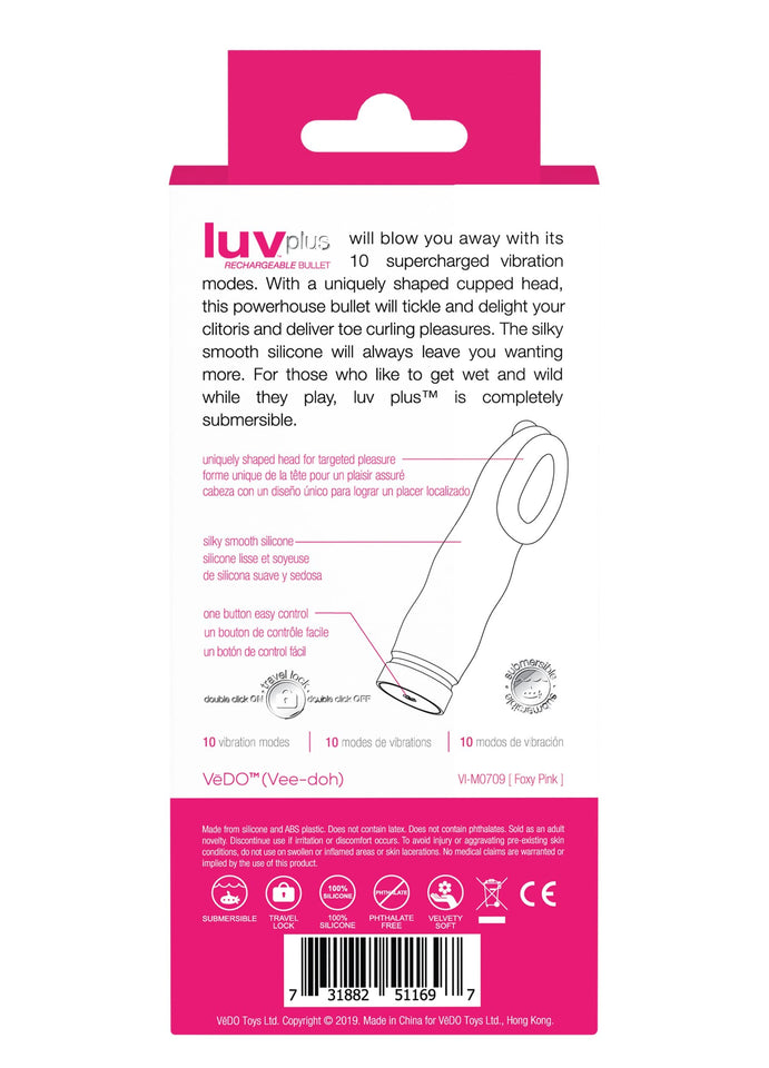 Luv Plus Rechargeable Vibe Foxy Pink
