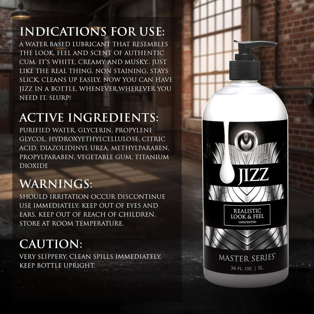 Master Series Unscented Jizz Lube 34Oz