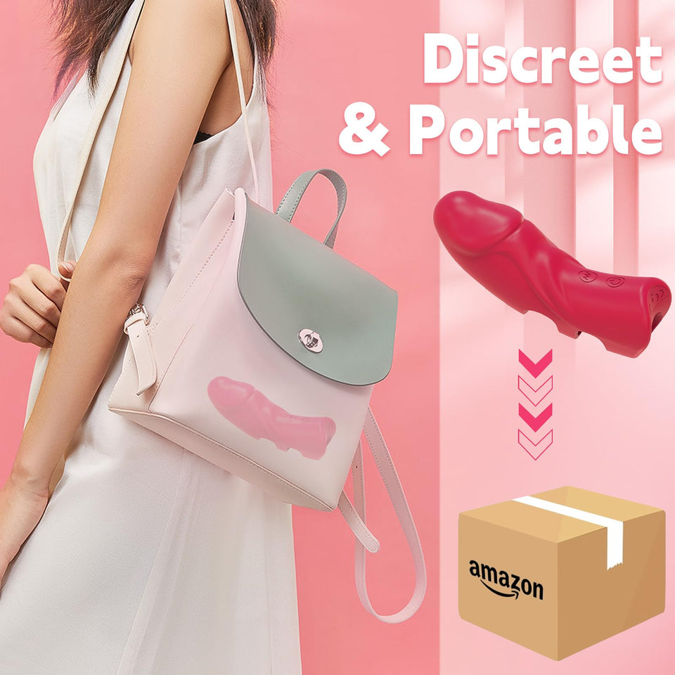 Finger Vibrator Mini Sex Toy for Women - G Spot Vibrator Nipple Clitoral Stimulator with 5 Vibrations - Quiet Pocket Vibrator Ad