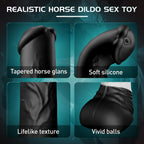 Thrusting Horse G-spot Dildo Vibrator - FYSHAVO 11.8'' 4IN1 Monster Big Dildo with Thrust & Vibrations, Fantasy Long Dildo App &