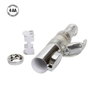 Calexotics 7-Function Platinum Jack Rabbit Vibrator With Rotation - Waterproof Vibe Sex Toys For Couples - Adult Hands Free G Spot Massager - Silver