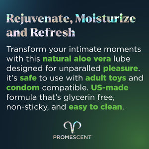 Promescent Organic Lube for Sex with Natural Ingredients, Premium Personal Lubricant Sex Gel for Couples, Personal Lube, Condom
