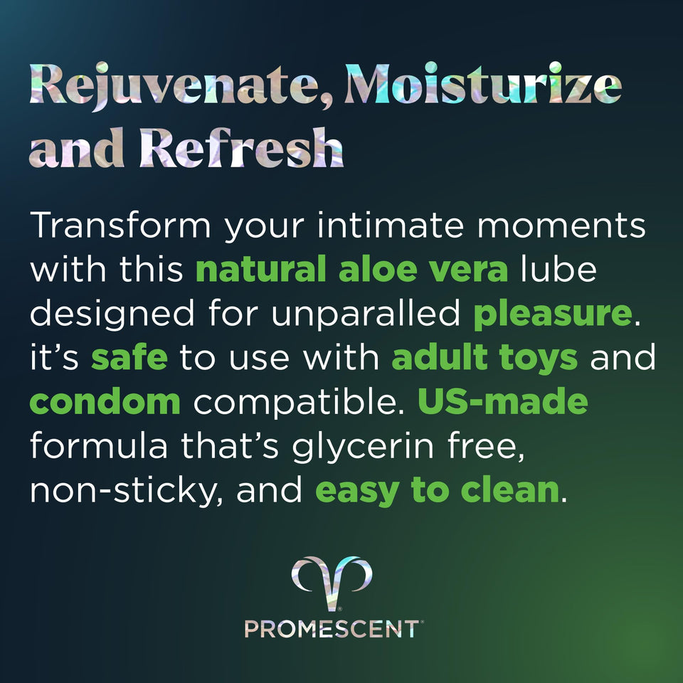 Promescent Organic Lube for Sex with Natural Ingredients, Premium Personal Lubricant Sex Gel for Couples, Personal Lube, Condom