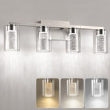 Amico Bathroom Vanity Lights, 4 Lights Brushed Nickel Bathroom Lighting Fixtures With 3Cct Adjustable, Modern Wall Light Over Mi