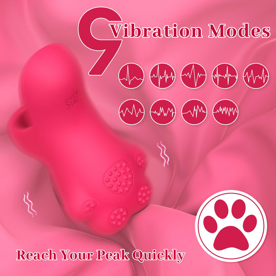 Finger Sex Toys Vibrator for Women, STUKUNI Cat Paw Shape Bullet Vibrator G-Spot Clitoral Stimulator with 9 Vibrations Finger Ad