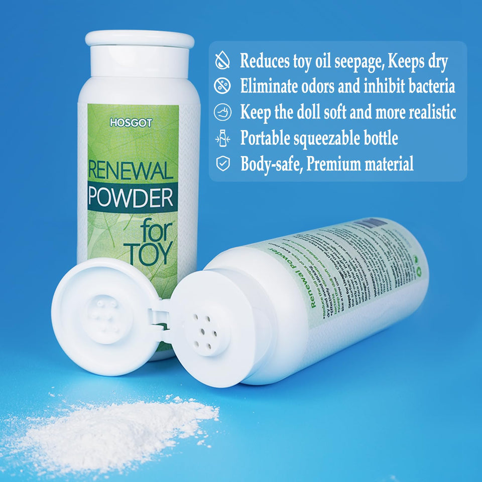HOSGOT Renewal Powder for Sex Dolls Male Masturbator Dildo, Sex Toy Cleaner Conditioning Care Powder, Renewing Keep Dry and Not
