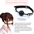 Leather Restraints Ball Mouth Plug Silicone Bondage Ball Gag Silicone Bondage Ball Gag for Sex, BDSM Restraints Toys Sex Gag Muz