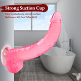 Big Dildo, 11.61 Inch Thick Dildos Lifelike Skin-Touching Feeling, Soft Pink Dildo with Strong Suction Cup, Big Size G-spot Peni