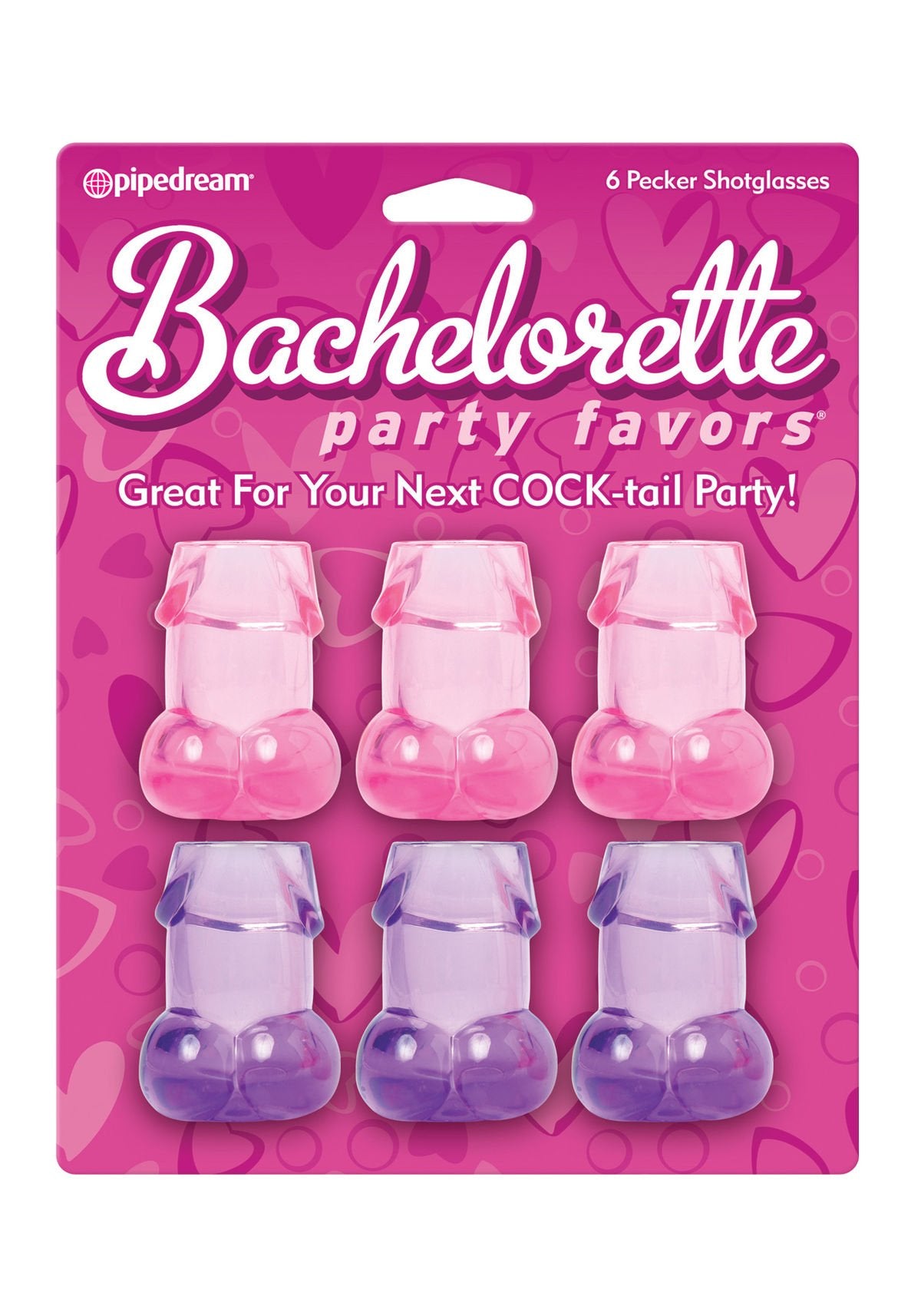 Bundle Bp Pecker Shotglasses 6Pc And 2 Pack Of Pink Silicone Lubricant 3.3 Oz