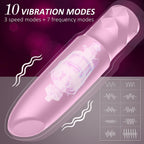 Bullet Vibrator Sex Toys All Silicone Rechargeable Vibrator with 10 Powerful Vibration & Quiet Modes,Waterproof Nipple G-spot St