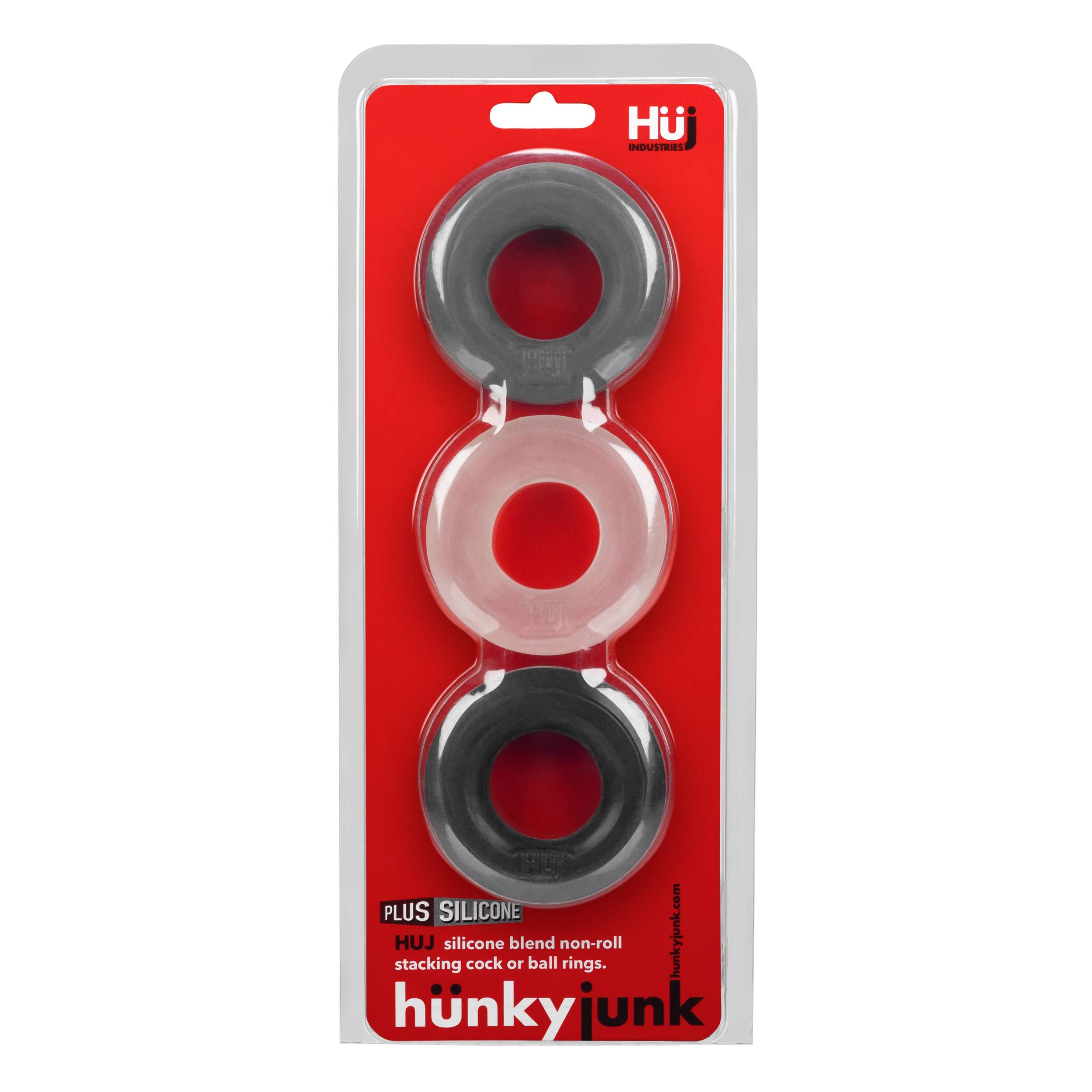 Hunkyjunk Huj3 C-Ring 3 Pk - Tar  Multi