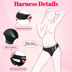 G Spot Vibrator Strap On Dildo, Adjustable Harness Dildos with 7 Vibration Modes, Remote Control Vibrators Panty Clitoral Double