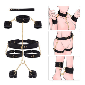 Sex Bondage BDSM Kit Restraints - UTIMI Adult Sex Toys for Couples Neck to Wrist SM Gear & Accessories Game 7PCS Sets with Adjus