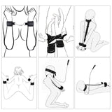 BDSM Bondage Toys Kit, Neck to Wrist Restraints Set, Bondage Gear & Accessories Adult Toys, Adjustable Neck to Wrist Bondage Res
