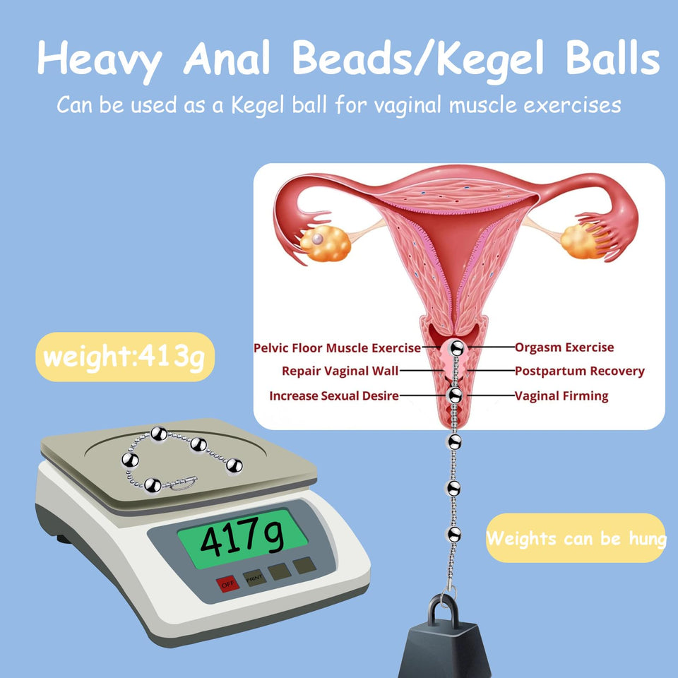 Metal Anal Beads Butt Plug Anal Ball Trainer Training with 5 Balls Flexible Anal Chain Prostate Massager Stimulator Vaginal Dila