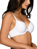 Vanity Fair Womens Front Closure Bra with No-Poke Underwire (34B-44DDD),Average Figure - White,34DD