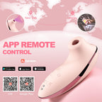 Sucking Vibrator Adult Sex Toys - Heating Pulse Pure Sucker APP Remote Clitoral Vibrator with 5 * 5 Suction, Clitoris Nipple Sti