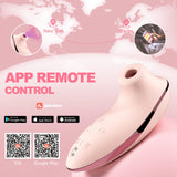 Sucking Vibrator Adult Sex Toys - Heating Pulse Pure Sucker APP Remote Clitoral Vibrator with 5 * 5 Suction, Clitoris Nipple Sti
