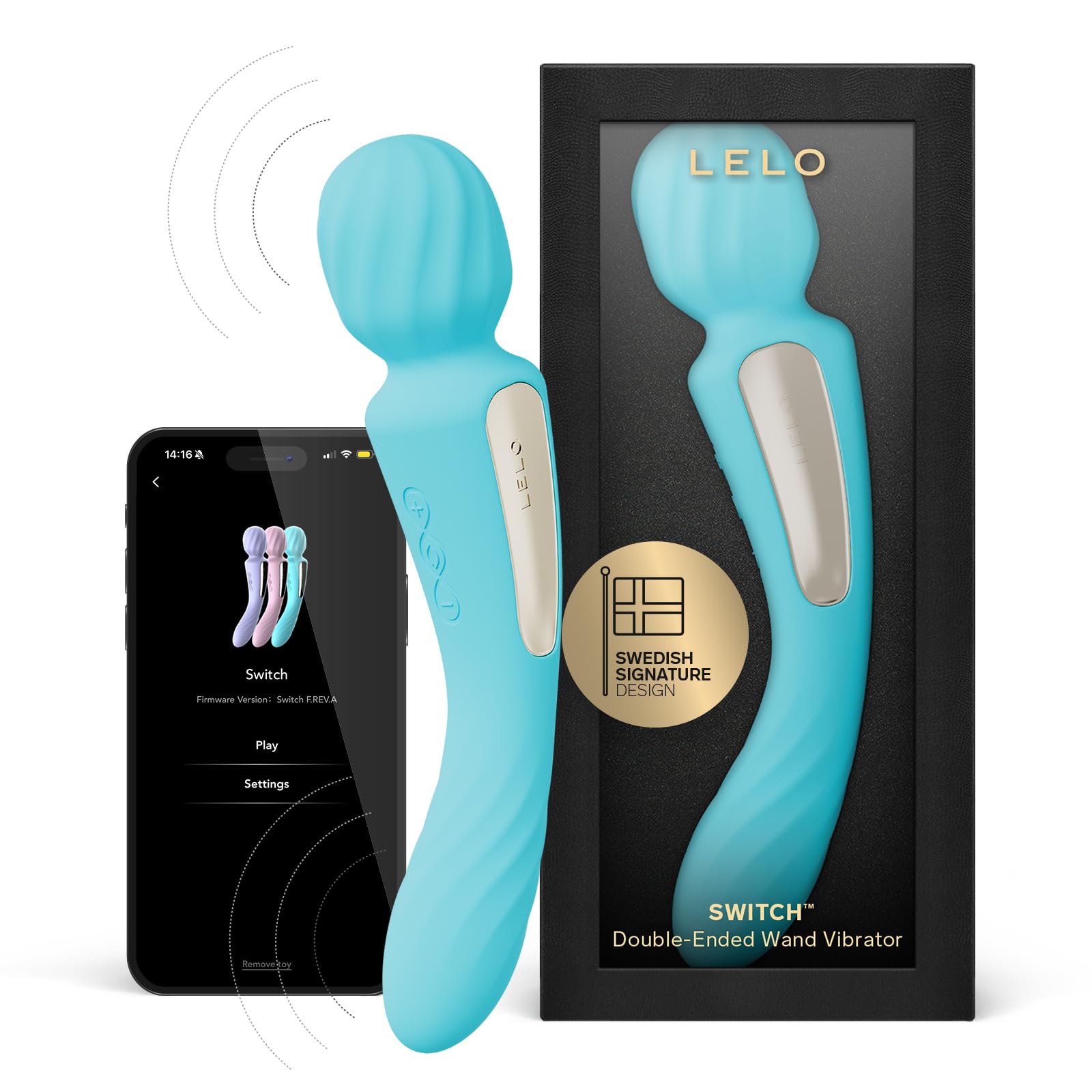 LELO SWITCH Double-Sided Wand Aqua