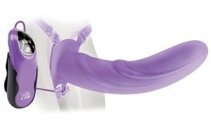 Pipedream Fetish Fantasy Elite Vibrating 8 Hollow Strap On  Purple