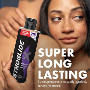 Astroglide Silicone Lube (8.5oz), X Premium Personal Lubricant for Vaginal and Anal Sex, Extra Long-Lasting Silky Lube, Waterpro