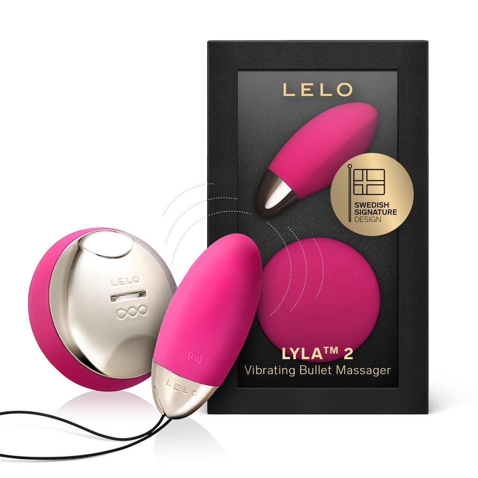 Lelo Lyla 2 Bullet Massager For Women, Silicone Handheld Massage Toy With Sense Motion Technology And Remote Control, Cerise