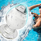 FST Large Anal Plug Crystal Mushroom Shape Butt Plug Glass Massage Bum Plug Sex Toys for Women Men Masturbation Transparent