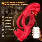Vibrating Cock Ring Couples Sex Toys Vibrating Penis Ring Vibrator with 9 Vibration Male Adult Sex Toys for Men Women, APP Clito