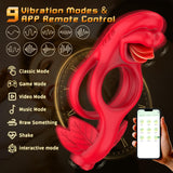 Vibrating Cock Ring Couples Sex Toys Vibrating Penis Ring Vibrator with 9 Vibration Male Adult Sex Toys for Men Women, APP Clito