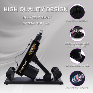 Sex Machine Love Machine With 3.5 Inch Suction Cup Adapter Automatic Thrusting Dildo Machine With 3 Xlr Connector Fucking Machine 8 Attachments For Male And Female