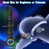 Vibrating Anal Beads Butt Plug, Anal Sex Toys with Pull Ring Design Adult Toys Prostate Massager with 2 Powerful Motors & 10 Vib