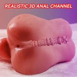 Male Sex Doll with Flexible Dildo, 2 in 1 Realistic Torso Sex Dolls 7 Inches Huge Penis for Masturbation, Tight Anal Hole for Ga