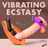Bang! Silicone Cock Ring & Bullet W/ Remote Purple