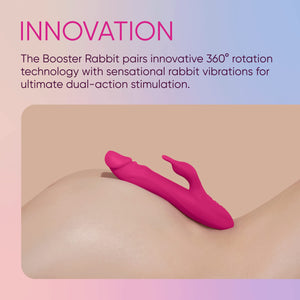 Femme Funn Booster Rotating Rabbit Vibrator  Waterproof Usb Rechargeable Vibrator 7 Speeds  360 Degree Rotation  Clitoral Sti