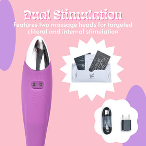Sweet Vibrations Women Sex Toys - G Spot Vibrator with Vibrating Head for Clitoral Vibration Stimulator - G-Spot, Clit Toy Purpl