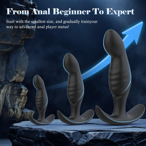 4PCS Anal Plug Adult Sex Toys, Silicone Butt Plug Set for Beginners, Advanced Users, Anal Dildo Training Kit Sex Toys for Man, W