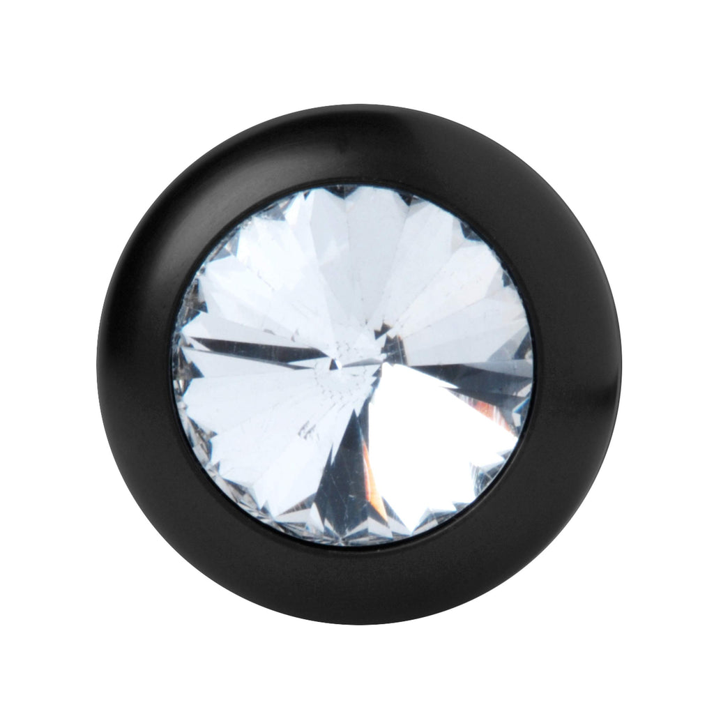 Master Series Spade Petite Jewel Aluminum Anal Plug, Black (Ad628)