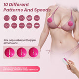 Nipple Sex Toys - Clamp-Sucker Combo, Nipple Vibrator Lightweight Wearable Vibrating Nipple Clamps, Remote Control Vibrators, BD