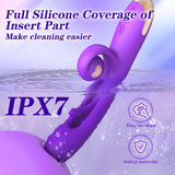 Flapping G Spot Vibrator Dildo: Rabbit Adult Toys with 10 Vibration 7 Flapping, Silicone Waterproof Personal Vibrator for Clitor