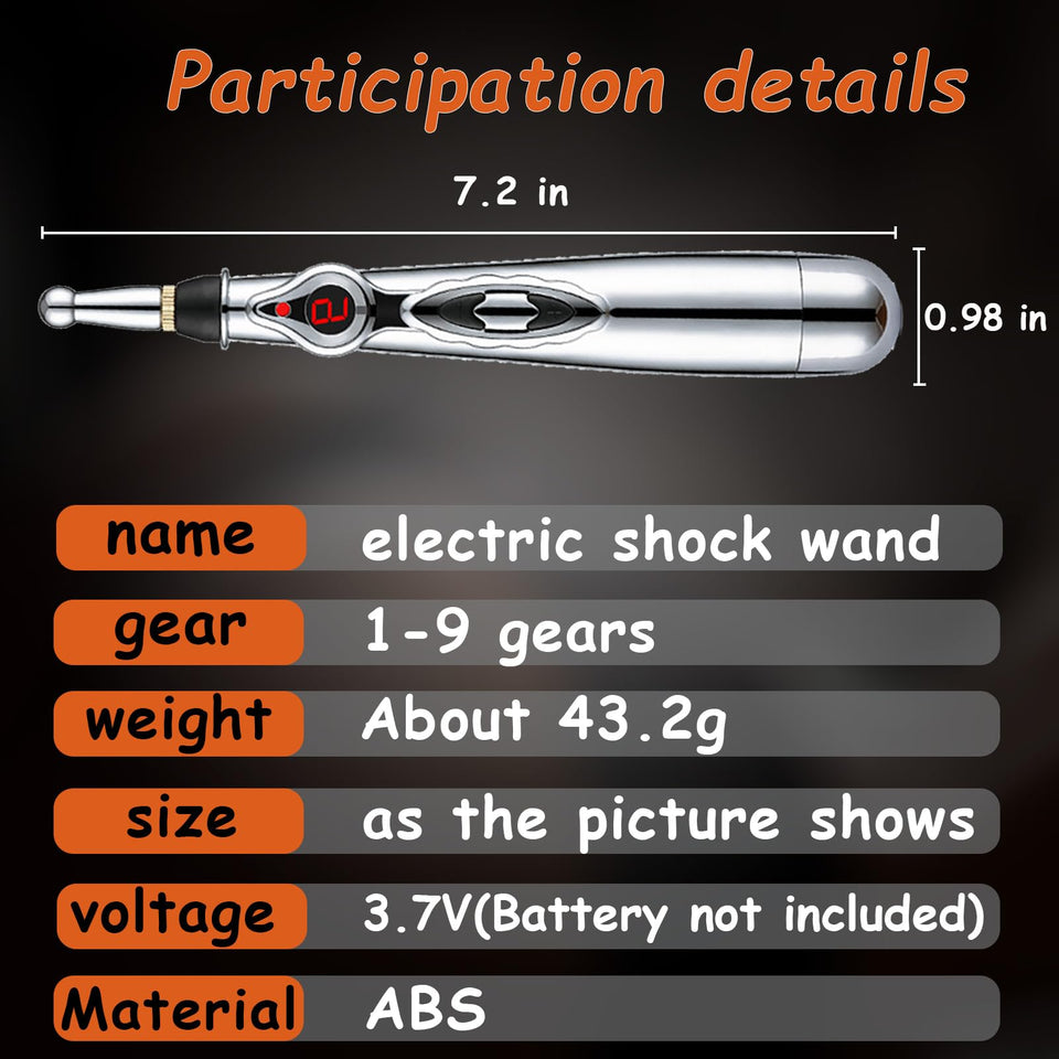 BDSM Electric Shock Wand with 9 Strengths SM Games Toys Adjustable Current Electric Shock Stick Bondage Accessories Electrical S