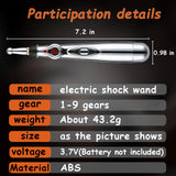 BDSM Electric Shock Wand with 9 Strengths SM Games Toys Adjustable Current Electric Shock Stick Bondage Accessories Electrical S