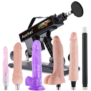 Sex Machine Fuck Machine with 3XLR Connector,Dildo Machine with Realistic Dildo, Love Machine Sex Toys 7 Attachments with Suctio